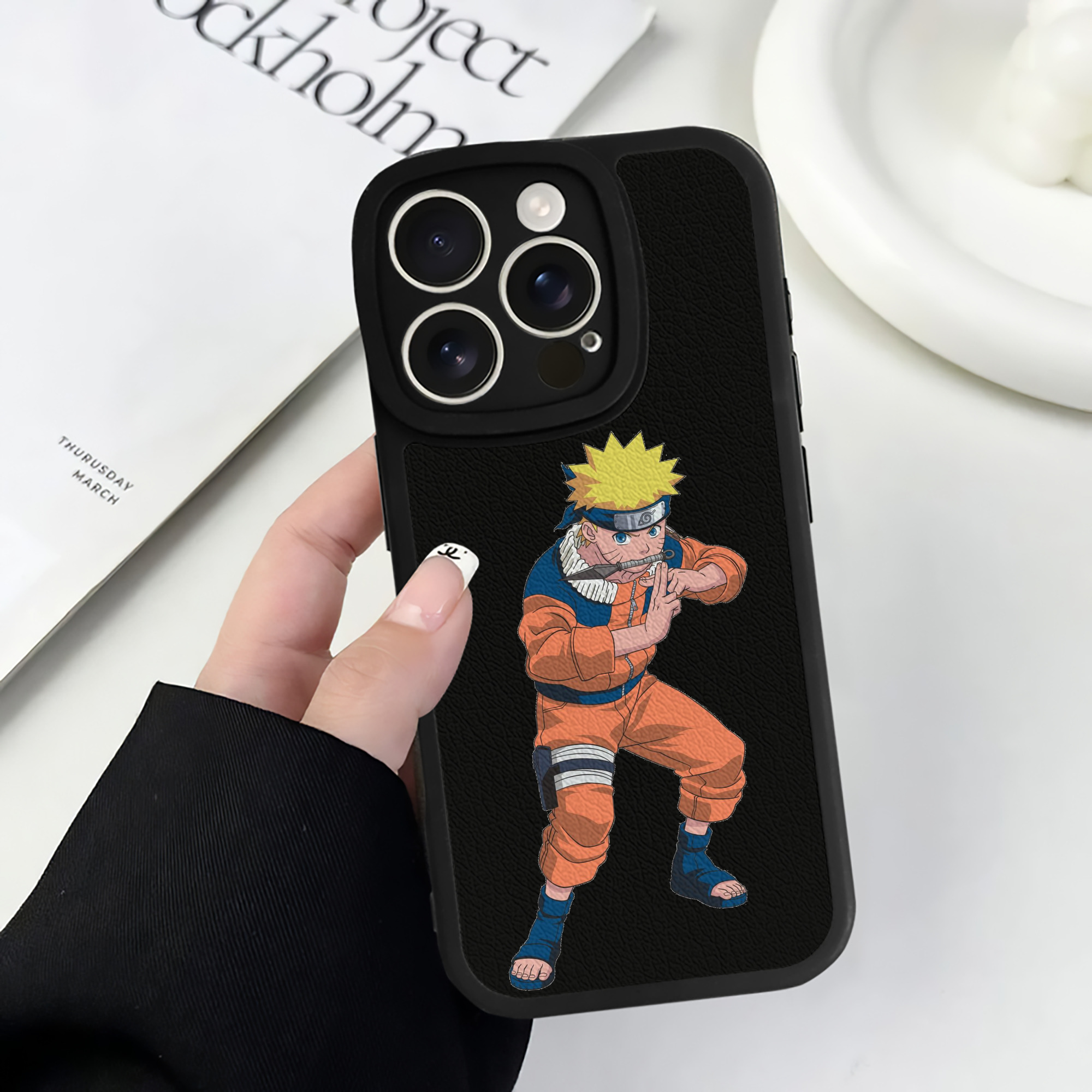 （画像用） NARUTO -ナルト- うずまき ナルト Uzumaki Naruto 【iPhone 16シリーズ対応】シリコンスマホケース（レザー調） 材質：シリコン